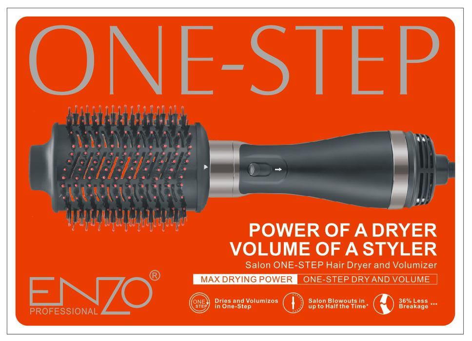 فرشاة الشعر ون ستيب من إنزو Enzo One Step Hair Dryer