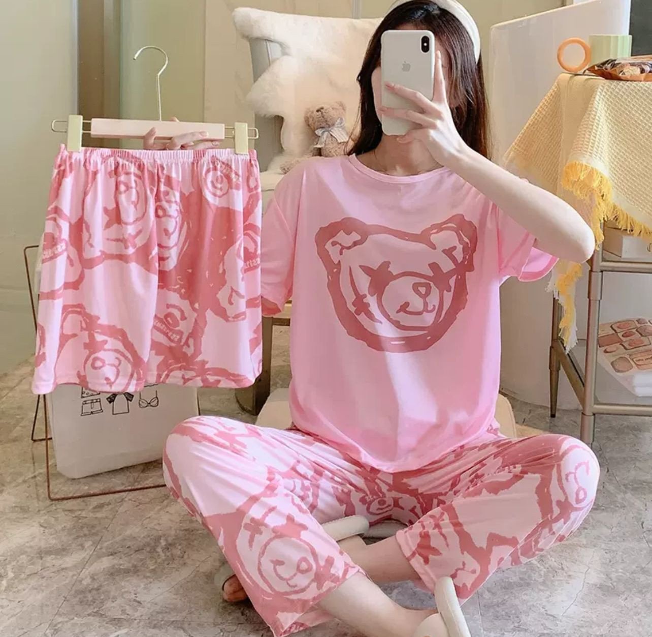 بيجامة بناتي 3 قطع – Girls' 3-Piece Pajama Set