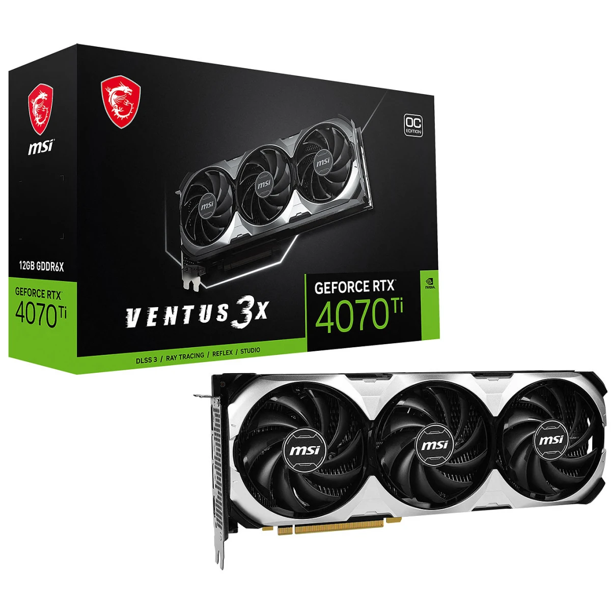 MSI VENTUS 3X GeForce RTX 4070 TI 12GB GDDR6X PCI Express