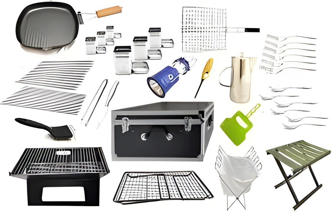 صندوق عدة شواء فاخر – 50 قطعة Deluxe BBQ Grill Tool Set – 50 Pieces