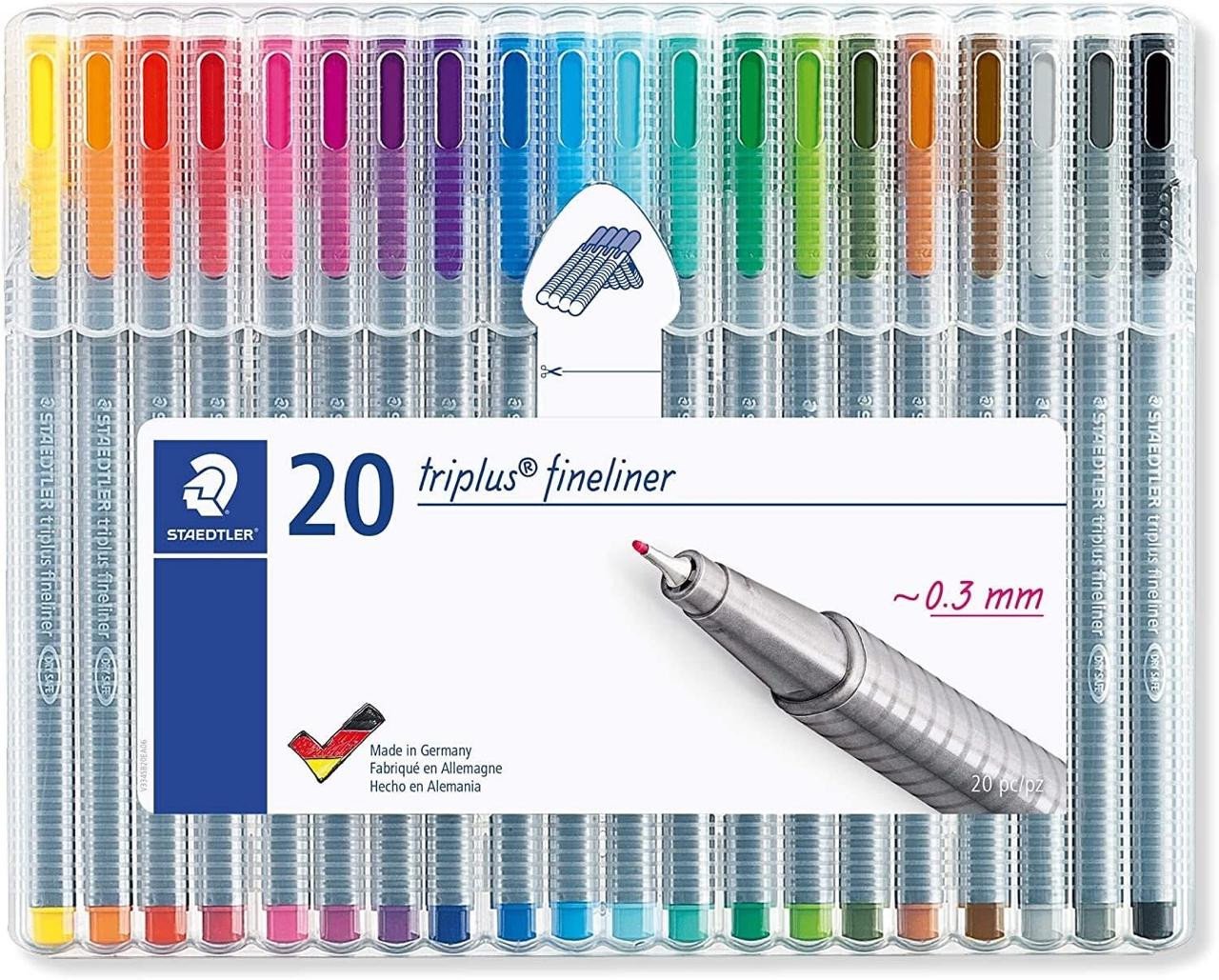 أقلام Staedtler Triplus Fineliner ثلاثية الأبعاد 3 مم