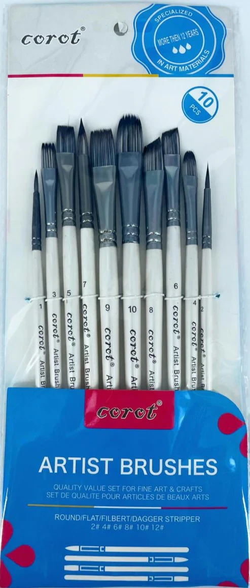 Corot paint brush 10 pcs