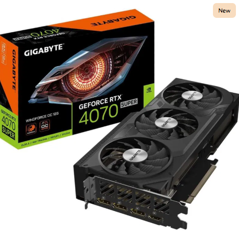 GIGABYTE GeForce RTX 4070 SUPER WINDFORCE OC 12GB GDDR6X - Graphics Card