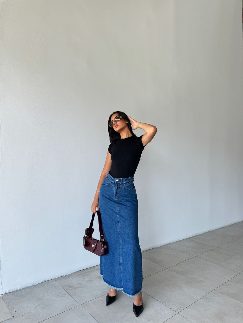 Modern Denim Skirt | تنورة جينز عصرية