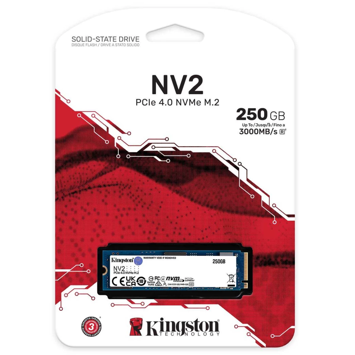 Kingston NV2 250GB M.2 2280 PCIe NVMe SSD