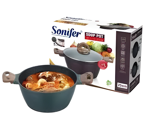 طنجرة جرانيت من سونفير – 9 لتر Sonifer Granite Cooking Pot – 9 Liters