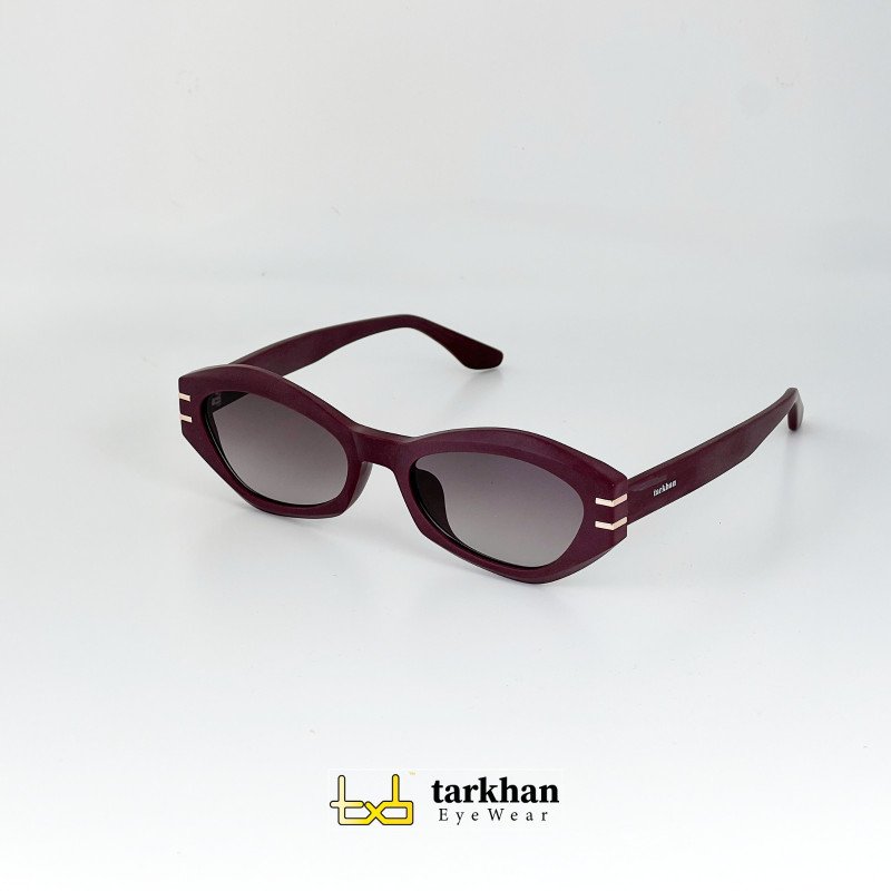 نظارة شمسية نسائية بإطار خمري وعدسات متدرجة Burgundy Frame Gradient Lens Women’s Sunglasses