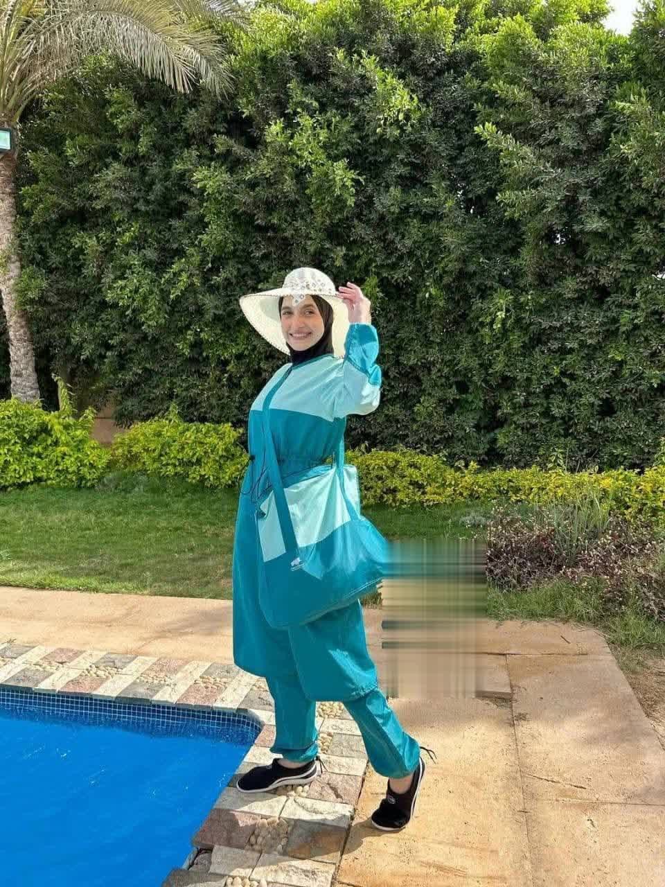 بوركيني شرعي كامل فري سايز | Full-Cover Modest Burkini – Free Size