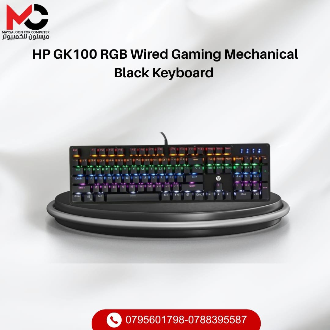 HP GK100 RGB Wired Gaming Mechanical Black Keyboard