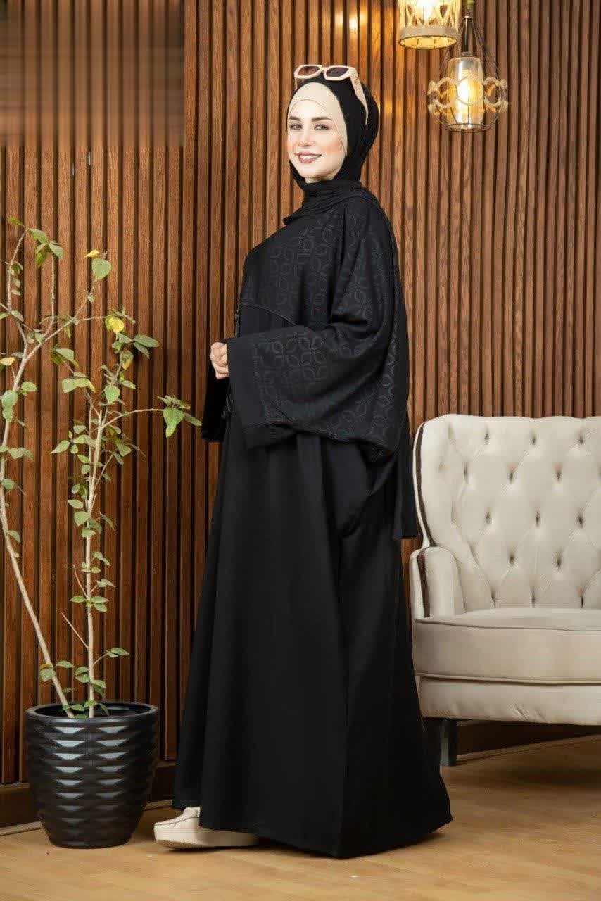 عباية مع شال  فري سايز Abaya with Matching Shawl Free Size
