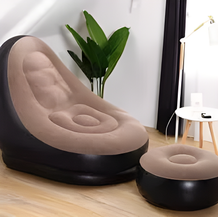 صوفا هوائية فاخرة مع بَفّة Deluxe Inflatable Sofa with Footrest