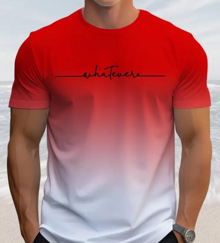 تيشيرت الأحمر المتدرج ~Gradient red T-shirt