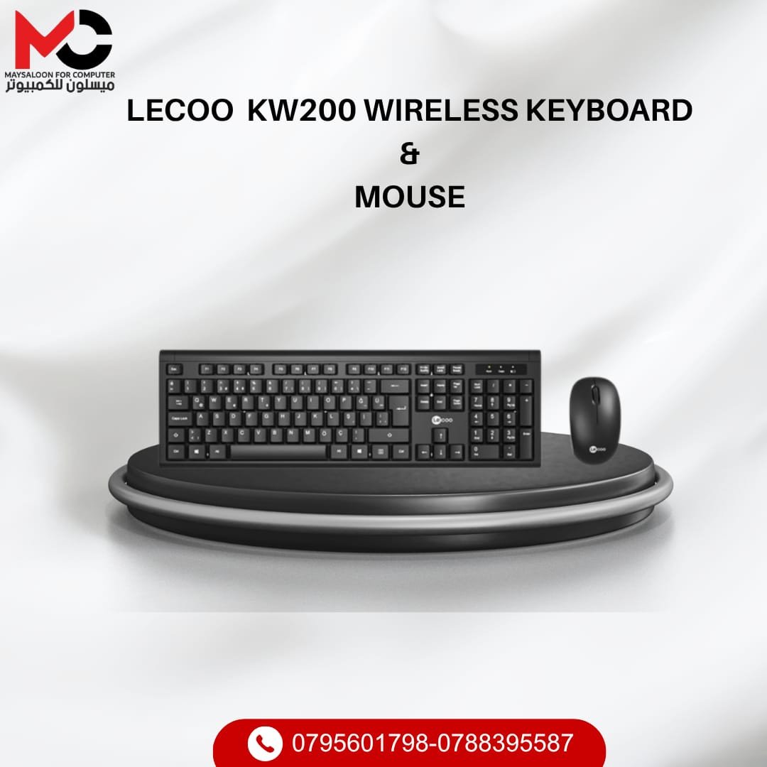 LECOO KW200 Wireless Keyboard and Mouse