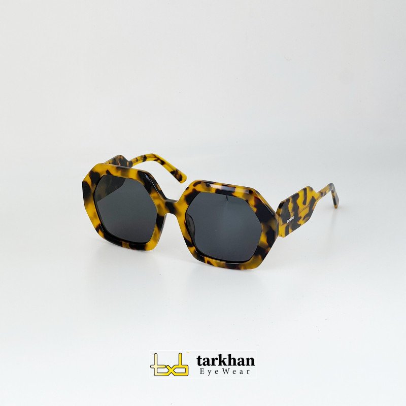 نظارة شمسية بنمط صدفة السلحفاة وعدسات ثمانية Tortoise Shell Geometric Sunglasses