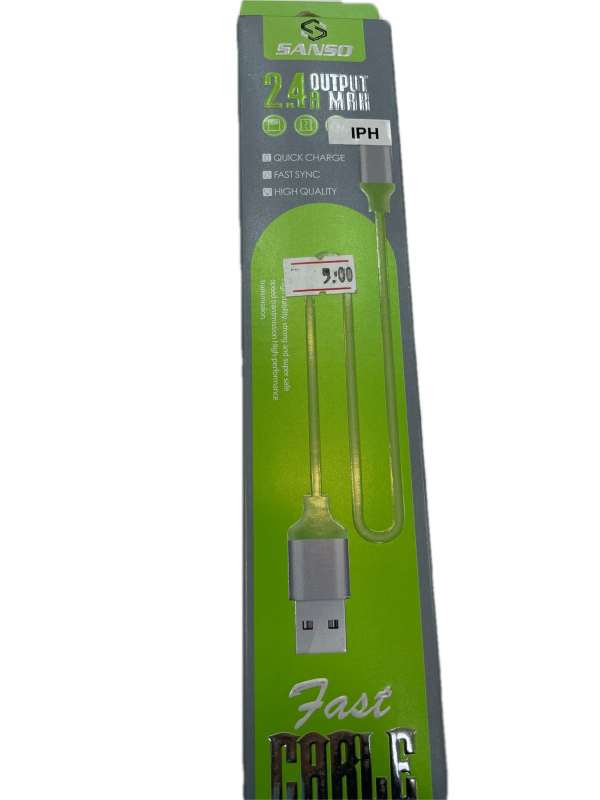 Sanso USB Cable Lightning iPhone 1.3M