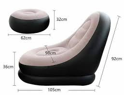 صوفا هوائية فاخرة مع بَفّة Deluxe Inflatable Sofa with Footrest