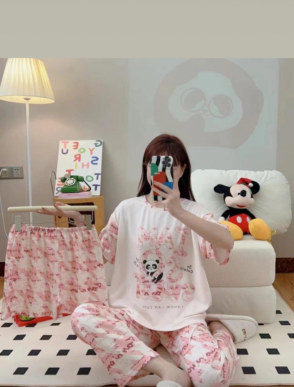 بجامة قطن صيني 3 قطع – 3-Piece Chinese Cotton Pajama Set
