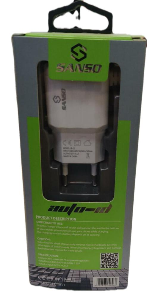 Sanso Charger 2.1A Port + Micro Cable