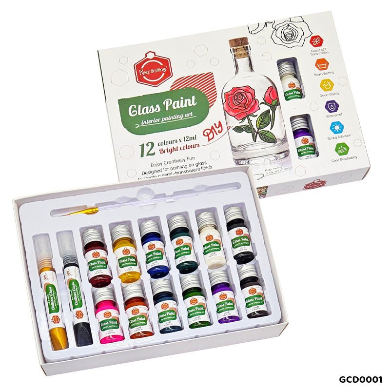 Glass paint 12 color 12ml