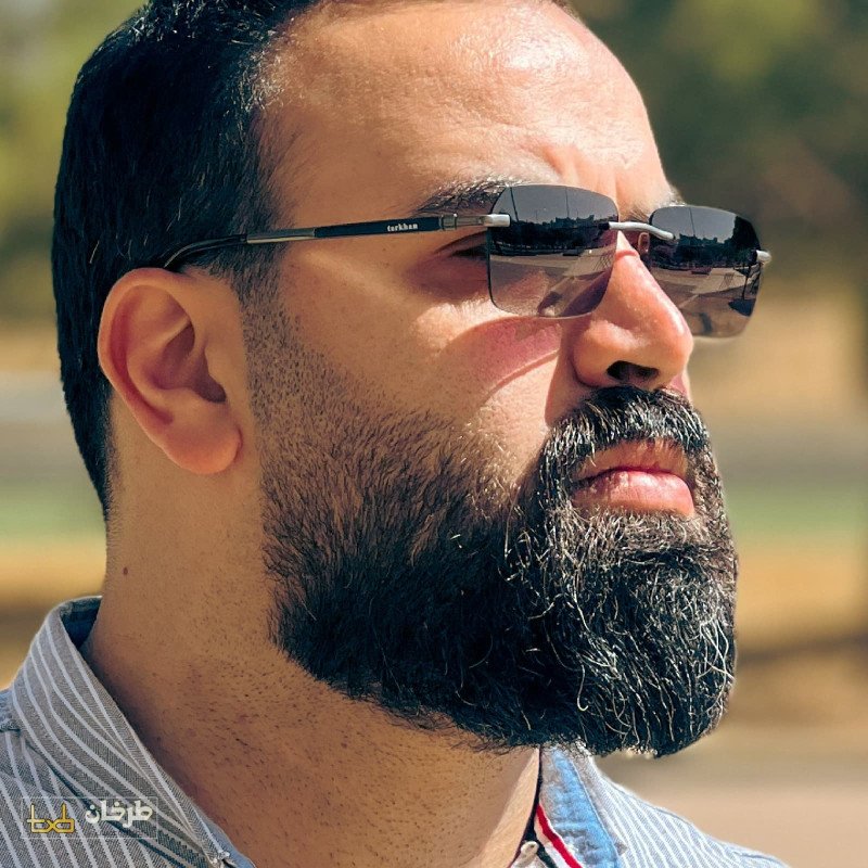 نظارات شمسية مستطيلة بدون إطار أمامي Rimless Rectangular Sunglasses