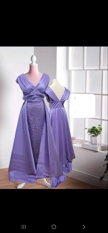 فستان نهدي ترتر | Lilac Sequin Dress